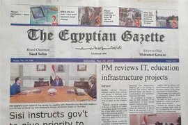 Tờ The Egyptian Gazette (Công báo Ai Cập) - tờ báo tiếng Anh lâu đời nhất ở Trung Đông. (Ảnh: Anh Tuấn/TTXVN)