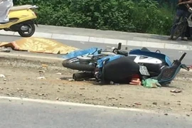 Hiện trường một vụ tai nạn. (Ảnh: TTXVN phát)