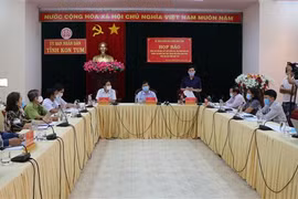 Quang cảnh buổi họp báo. (Ảnh: Cao Nguyên/TTXVN)