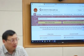 Trang thông tin hướng dẫn nộp thuế cá nhân và doanh nghiệp trên Cổng dịch vụ công Quốc gia. (Ảnh: Dương Giang/TTXVN)