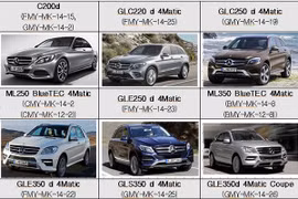 Một số dòng xe gian lận khí thải. (Nguồn: Yonhap)