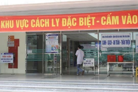 Khoa Truyền nhiễm, Bệnh viện Đa khoa tỉnh Thái Bình, nơi theo dõi và điều trị bệnh nhân dương tính với virus SARS-CoV-2. (Ảnh: Thế Duyệt/TTXVN)