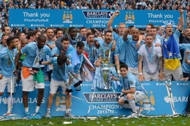 Các cầu thủ Manchester City. (Nguồn: AFP/TTXVN)