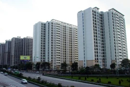 Khu nhà ở học sinh, sinh viên khu Pháp Vân-Tứ Hiệp. (Ảnh: Tuấn Anh/TTXVN)