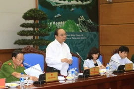 Phó Thủ tướng Nguyễn Xuân Phúcchủ trì cuộc họp Hội đồng Tư vấn đặc xá Trung ương 2015. (Ảnh: Doãn Tấn/TTXVN)