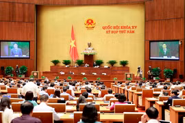 Toàn cảnh kỳ họp thứ 5, Quốc hội khóa XV vào sáng 23/5. (Ảnh: Doãn Tấn/TTXVN)