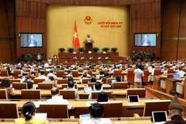 Quốc hội tiếp tục thảo luận tại hội trường về kết quả giám sát việc giải quyết kiến nghị của cử tri gửi đến Kỳ họp thứ 4, Quốc hội khóa XV. (Ảnh: An Đăng/TTXVN)
