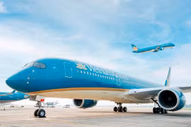 Đội máy bay hiện đại của hãng hàng không Vietnam Airlines. (Ảnh: PV/Vietnam+)