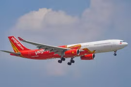 Máy bay của hãng hàng không Vietjet Air. (Ảnh: CTV/Vietnam+)