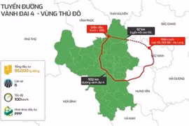 Phối cảnh dự án đường Vành đai 4-Vùng Thủ đô. (Nguồn: Báo Chính phủ)