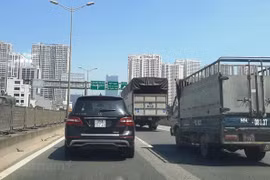 Phương tiện lưu thông trên tuyến đường Vành đai của Hà Nội. (Ảnh: Việt Hùng/Vietnam+)