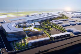 Phối cảng Nhà ga hành khách T3 Cảng hàng không quốc tế Tân Sơn Nhất. (Ảnh: PV/Vietnam+)