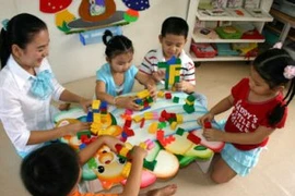 Lớp mầm non ao ước của nhiều phụ huynh (Ảnh: Nguyễn Anh/Vietnam+)