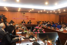 Hội nghị về tình hình giải ngân vốn đầu tư công nguồn vay ODA, vay ưu đãi của Chính phủ-11 tháng của năm 2020, ngày 7/12. (Ảnh: Vietnam+)