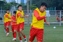 Các cầu thủ U19 tại buổi tập chiều 12/7. (Nguồn: VFF)