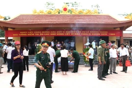 Công trình Nhà tưởng niệm tri ân các Anh hùng, liệt sỹ mặt trận Vị Xuyên. (Ảnh: Minh Tâm/TTXVN)