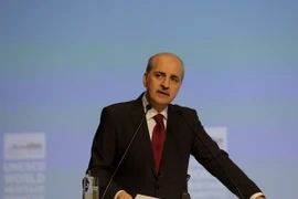 Phó Thủ tướng Thổ Nhĩ Kỳ Numan Kurtulmus phát biểu tại một hội nghị ở Istanbul ngày 10/7 vừa qua. (Ảnh: THX/TTXVN)