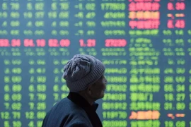 Nhà đầu tư theo dõi tỷ giá chứng khoán tại Hàng Châu, tỉnh Chiết Giang, miền đông Trung Quốc ngày 11/1 vừa qua. (Ảnh: AFP/TTXVN)