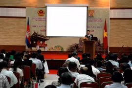 Quang cảnh Diễn đàn kinh tế Việt Nam-Campuchia năm 2015. (Ảnh: Xuân Khu/TTXVN)