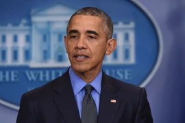Tổng thống Mỹ Barack Obama trong một cuộc họp báo ở Nhà Trắng, thủ đô Washington, Mỹ ngày 18/12/2015. (Ảnh: AFP/TTXVN)