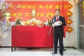 Đại sứ Việt Nam tại Algeria Vũ Thế Hiệp phát biểu. (Ảnh: Nguyễn Thanh Bình/Vietnam+)