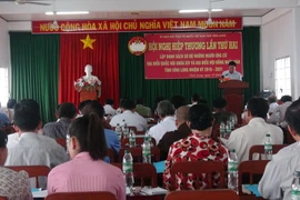 Quang cảnh hội nghị hiệp thương lần thứ hai, giới thiệu sơ bộ danh sách người ra ứng cử đại biểu Quốc hội và HĐND tỉnh Vĩnh Long nhiệm kỳ 2016-2021. (Ảnh: Kim Phượng/TTXVN)