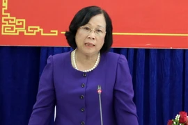 Bộ trưởng Bộ Lao động-Thương binh và Xã hội Phạm Thị Hải Chuyền. (Ảnh: Quốc Đạt/TTXVN)