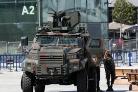 Cảnh sát Thổ Nhĩ Kỳ tuần tra tại Istanbul ngày 21/7 vừa qua. (Ảnh: EPA/TTXVN)