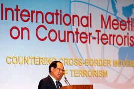 Tổng thư ký Hiệp hội các quốc gia Đông Nam Á (ASEAN) Lê Lương Minh phát biểu tại Hội nghị. (Ảnh: EPA/TTXVN)