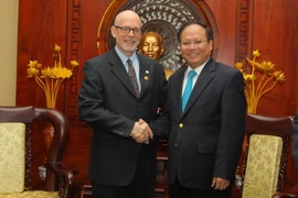 Quang cảnh buổi tiếp. (Ảnh: Phương Vy/TTXVN)