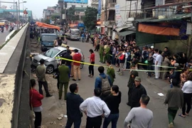 Hiện trường nơi xảy ra vụ việc. (Ảnh: PV/Vietnam+)