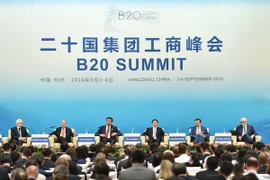 Các đại biểu tham dự Hội nghị cấp cao Doanh nghiệp B20 tại Hàng Châu. (Ảnh: THX/TTXVN)