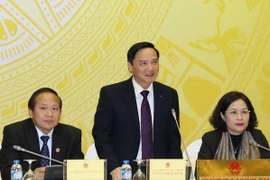 Chủ nhiệm Ủy ban Pháp luật Nguyễn Khắc Định phát biểu. (Ảnh: An Đăng/TTXVN)