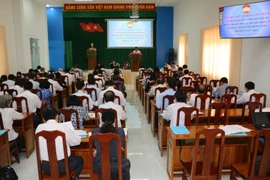 Quang cảnh một cuộc hội nghị hiệp thương giới thiệu danh sách người ra ứng cử đại biểu Quốc hội và HĐND. (Ảnh: Nguyễn Văn Trí/TTXVN)