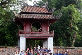 Di tích lịch sử văn hóa Văn Miếu-Quốc Tử Giám. (Ảnh: Thanh Tùng/TTXVN)