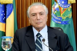 Tổng thống lâm thời Brazil Michel Temer trong một cuộc họp ở Brasilia ngày 13/5 vừa qua. (Ảnh: AFP/TTXVN)