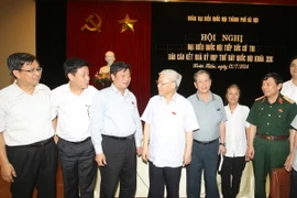 Tổng Bí thư Nguyễn Phú Trọng tiếp xúc cử tri Hà Nội