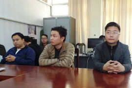 Các đối tượng tại cơ quan điều tra (Ảnh:PV/Vietnam+)