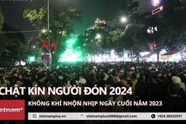 Phố đi bộ Hồ Gươm chật kín người chờ đón năm mới 2024 