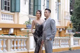 Á hậu Thảo Nhi Lê và blogger ẩm thực Vũ Dino tham gia cùng một đội trong ''Let's Feast Vietnam''. (Ảnh: BTC)