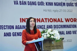 Trợ lý Bộ trưởng, Bộ Ngoại giao Lê Thị Thu Hằng phát biểu khai mạc. (Ảnh: TTXVN)