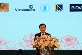 Bí thư Tỉnh ủy Hải Dương Phạm Xuân Thăng phát biểu tại Hội nghị gặp gỡ doanh nghiệp Việt Nam tại Nhật Bản. (Ảnh: Mạnh Tú/TTXVN)