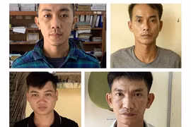 Nhóm đối tượng đánh trọng thương công an. (Ảnh: TTXVN phát)