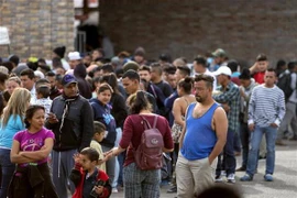 Người di cư Trung Mỹ tại Coahuila, Mexico, giáp biên giới với Mỹ. (Nguồn: AFP/TTXVN)