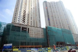 Tổ hợp chung cư cao cấp D’Capitale Trần Duy Hưng với quy mô khoảng hơn 1.700 căn hộ. (Ảnh: Nguyễn Thắng/TTXVN)