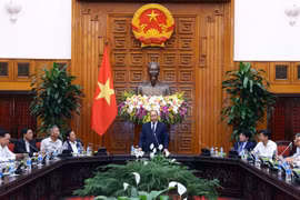 Trong ảnh: Thủ tướng Nguyễn Xuân Phúc phát biểu. (Ảnh: Thống Nhất/TTXVN)