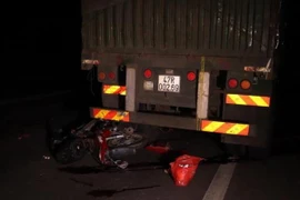 Hiện trường vụ tai nạn. (Ảnh: Đậu Tất Thành/TTXVN)