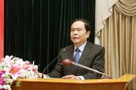 Bí thư Trung ương Đảng, Chủ tịch Ủy ban Trung ương MTTQ Việt Nam Trần Thanh Mẫn. (Ảnh: Nguyễn Dân/TTXVN)