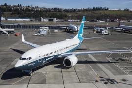 Máy bay 737 MAX của Boeing sau khi thực hiện chuyến bay thử nghiệm tại Seattle, Washington. (Nguồn: AFP/TTXVN)