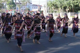 Lễ hội đường phố - Festival văn hóa Cồng chiêng Tây Nguyên 2018 tại Gia Lai. (Ảnh: Hoài Nam/TTXVN)